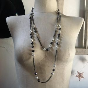 Express Pearl Beaded Long Necklace